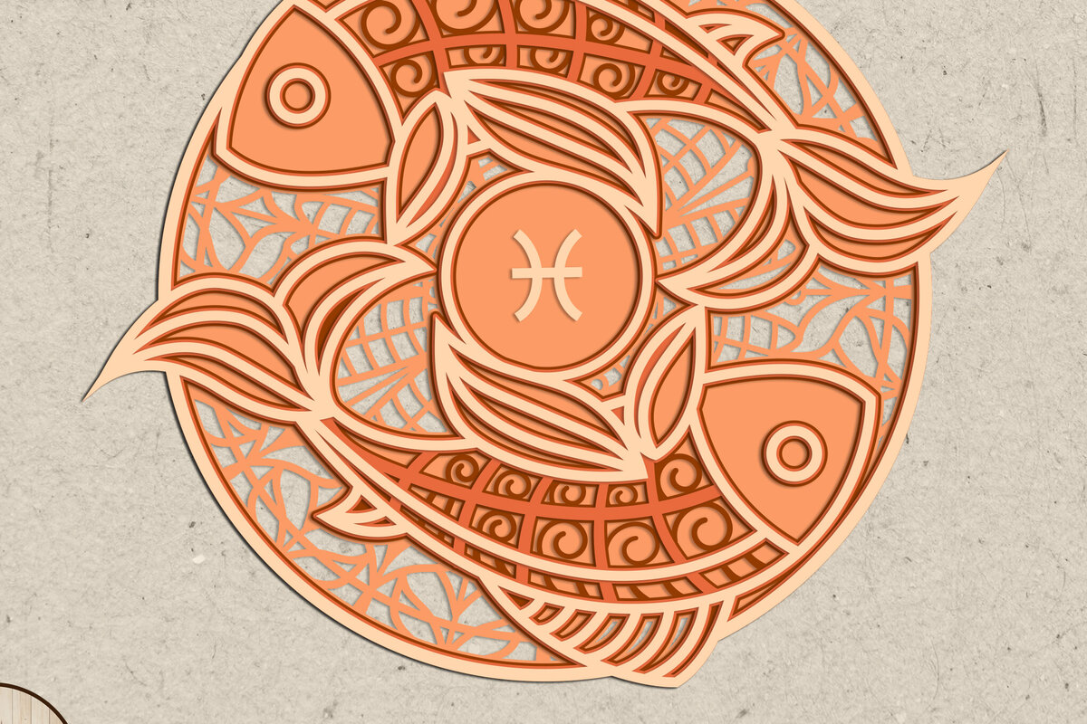 Intra απο ξύλο plywood 3mm-4mm πάχος – Διακόσμηση τοίχου Ιχθύς, Αρχείο κοπής με λέιζερ Δίασταση  40x30 cm INTRAFABR-100018737