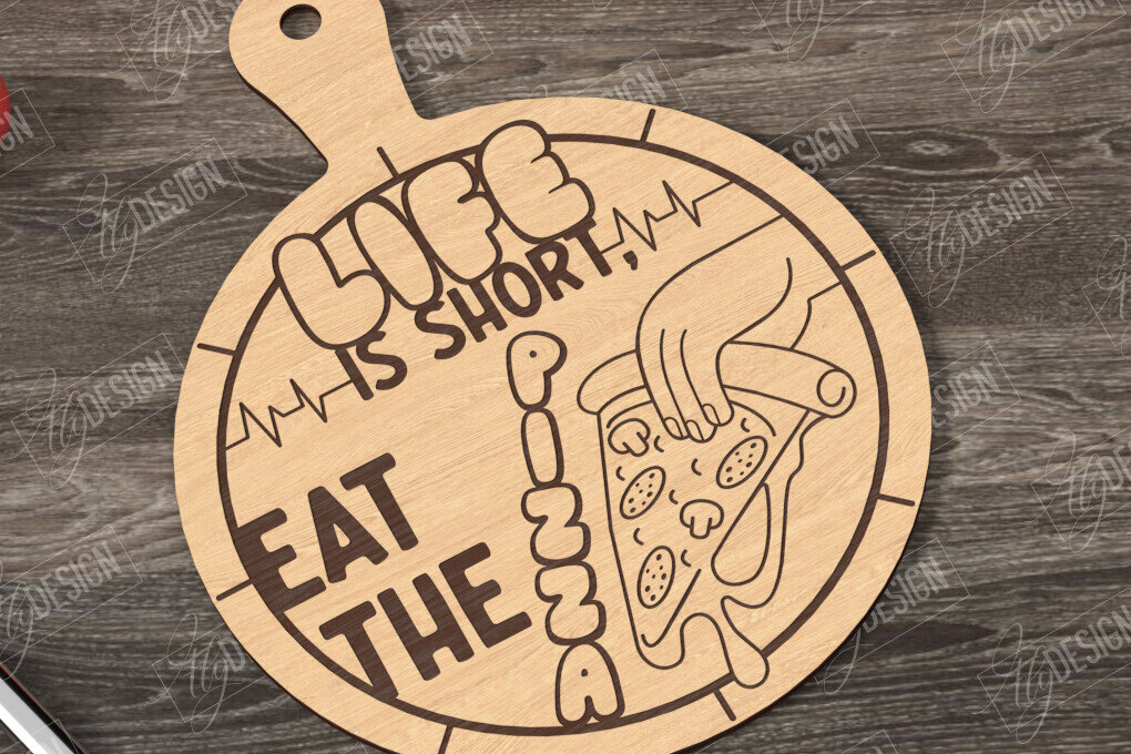 Σετ των 2 Intra απο ξύλο plywood 3mm-4mm πάχος – Pizza Board| Σανίδα κοπής |CNC Δίασταση  20x20 cm INTRAFABR-121513004