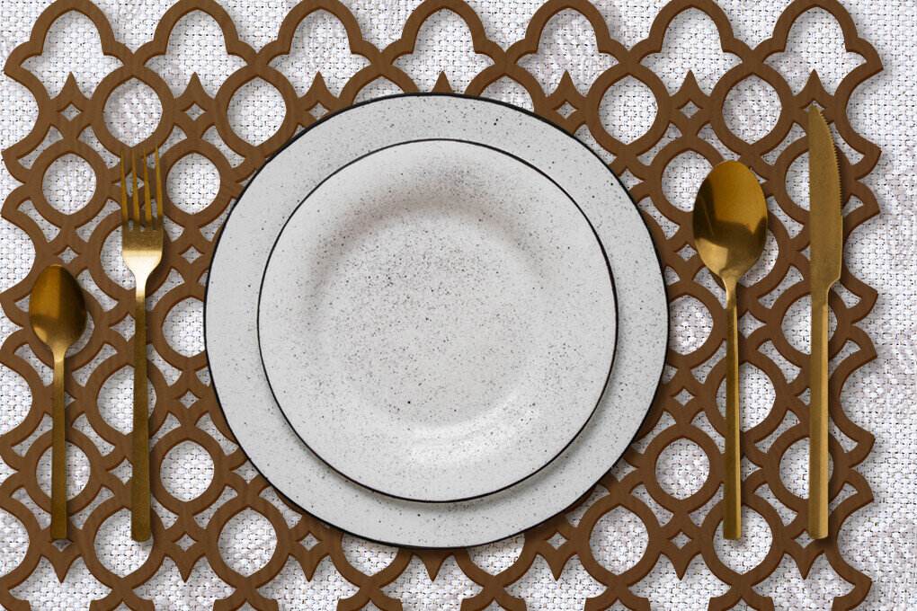 Σετ των 2 Intra απο ξύλο plywood 3mm-4mm πάχος – Σουπλά Κοπή Laser | Σέρβις τραπεζιών | CNC Δίασταση  20x20 cm INTRAFABR-123835168