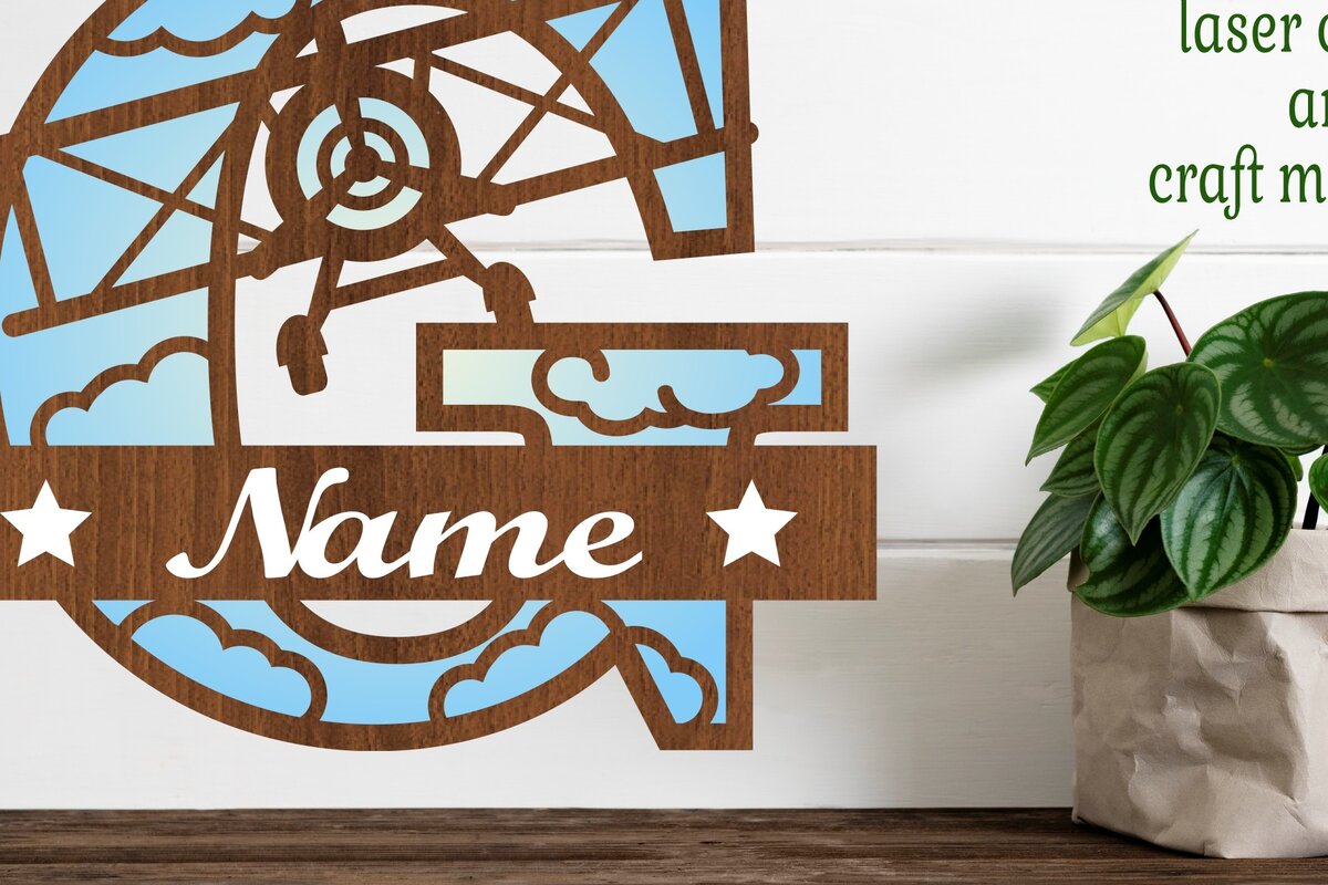 Σετ των 2 Intra απο ξύλο plywood 3mm-4mm πάχος – Επίπεδο κεφαλαίο μονόγραμμα Γράμμα G Αποκοπή Δίασταση  20x20 cm INTRAFABR-74294455