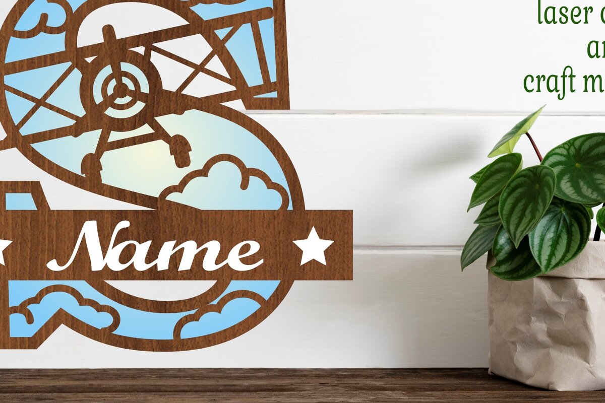 Σετ των 2 Intra απο ξύλο plywood 3mm-4mm πάχος – Επίπεδο κεφαλαίο μονόγραμμα Γράμμα S Αποκοπή Δίασταση  20x20 cm INTRAFABR-74294777