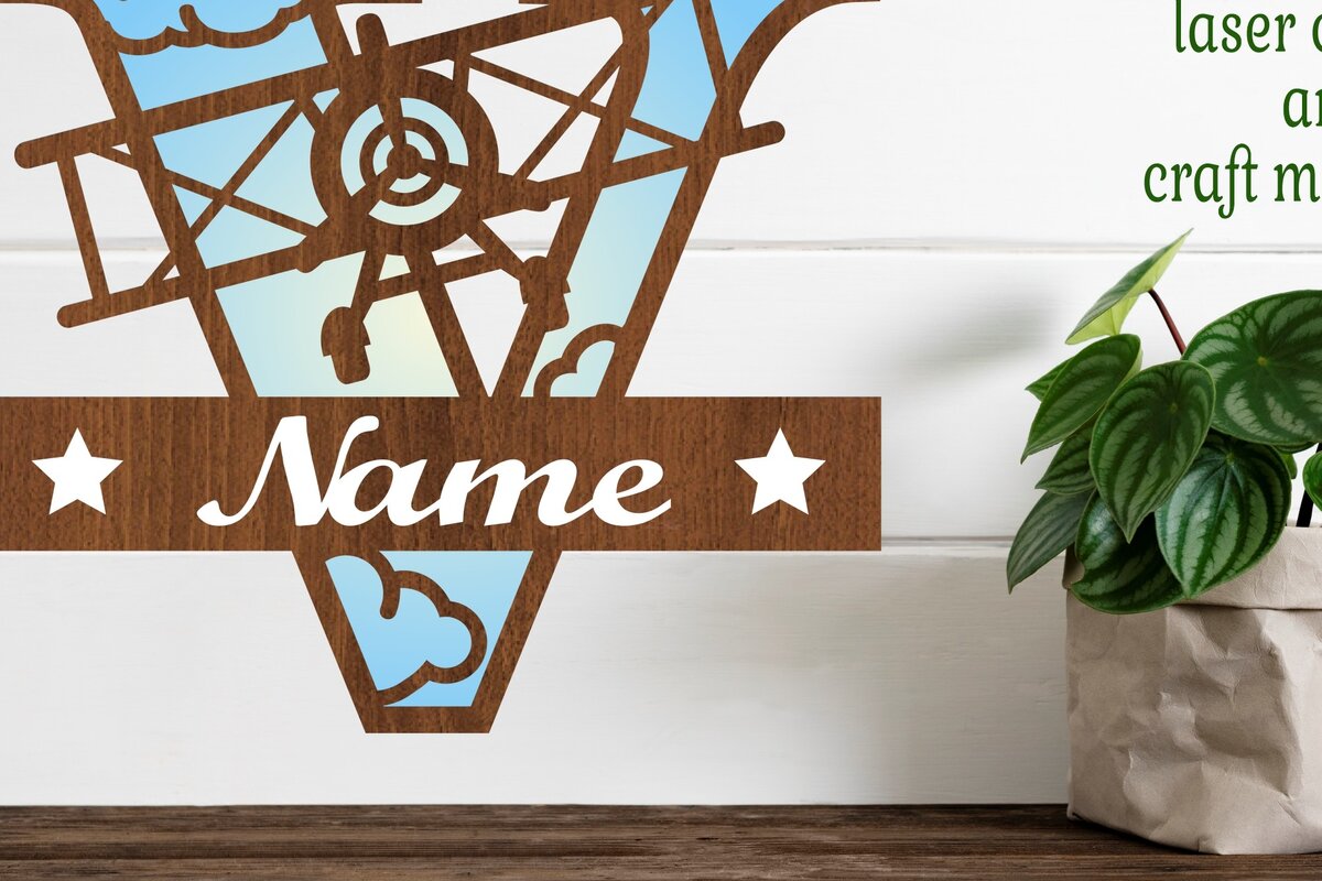 Σετ των 2 Intra απο ξύλο plywood 3mm-4mm πάχος – Επίπεδο κεφαλαίο μονόγραμμα Γράμμα V Cut Δίασταση  20x20 cm INTRAFABR-74294866