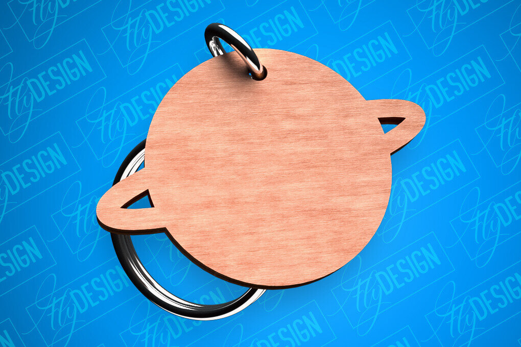 Σετ των 3 Intra απο ξύλο plywood 3mm-4mm πάχος – Planet Keychain Shapes Δίασταση  5x5 cm INTRAFABR-82325913