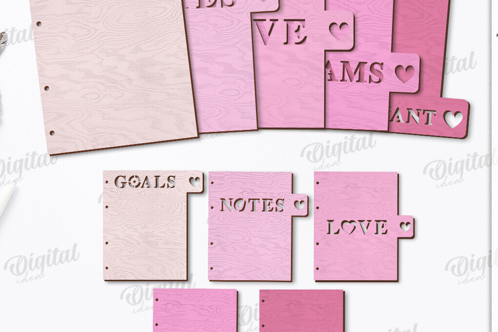 Σετ των 2 Intra απο ξύλο plywood 3mm-4mm πάχος – Planner Dividers Cut Laser Δίασταση  20x20 cm INTRAFABR-123494645