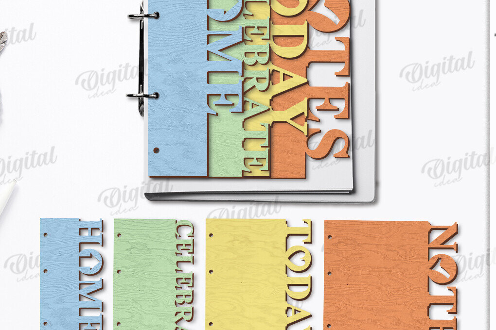 Σετ των 2 Intra απο ξύλο plywood 3mm-4mm πάχος – Planner Dividers Cut Laser Δίασταση  20x20 cm INTRAFABR-123494867