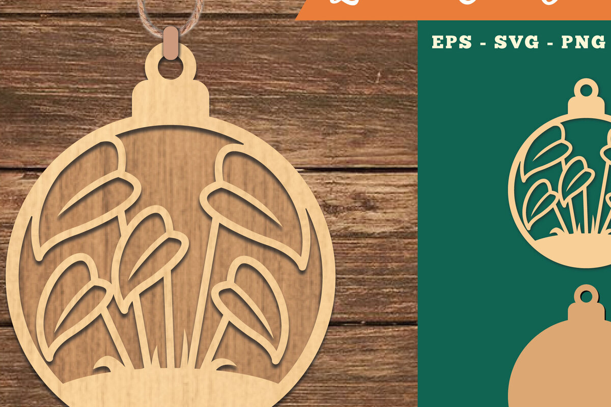 Σετ των 2 Intra απο ξύλο plywood 3mm-4mm πάχος – Φυτικό στολίδι κοπής με λέιζερ 6 Δίασταση  20x20 cm INTRAFABR-109982898