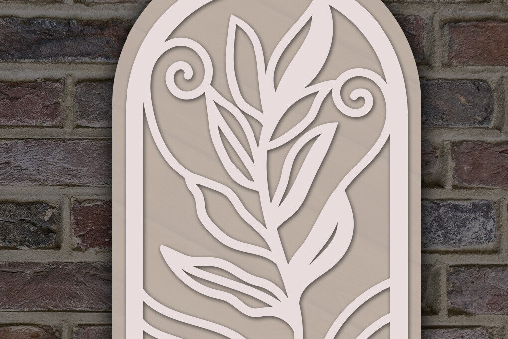 Σετ των 2 Intra απο ξύλο plywood 3mm-4mm πάχος – SVG τοίχου με στρώσεις φυτών Δίασταση  40x30 cm INTRAFABR-120445175