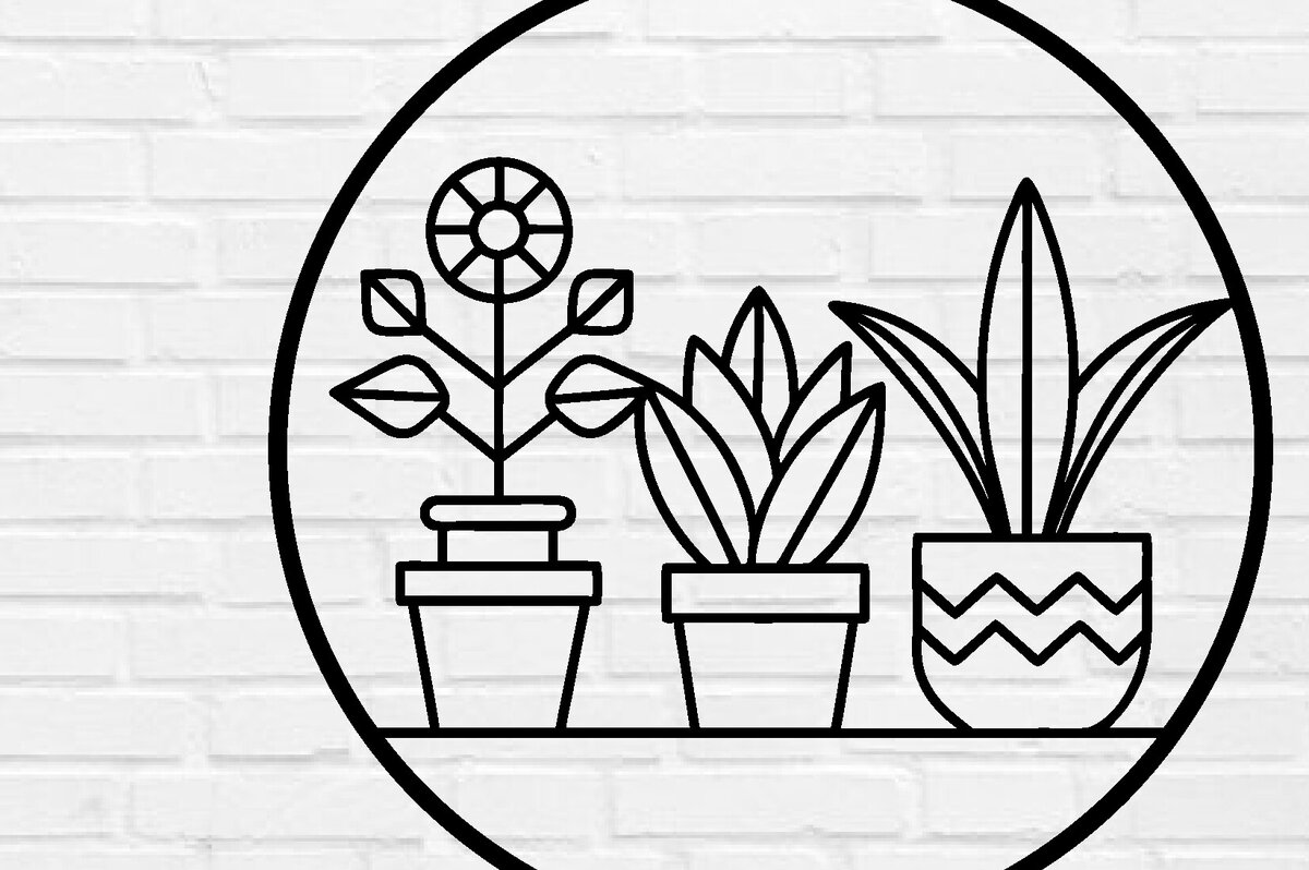 Intra απο ξύλο plywood 3mm-4mm πάχος – Αρχείο κοπής με λέιζερ τέχνης τοίχου φυτών Δίασταση  40x30 cm INTRAFABR-100952727