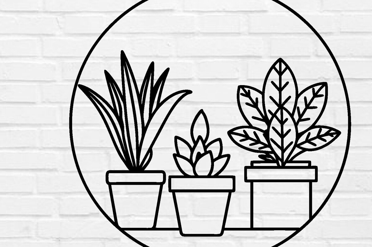 Intra απο ξύλο plywood 3mm-4mm πάχος – Διακόσμηση τοίχου φυτών, Αρχείο κοπής με λέιζερ Δίασταση  40x30 cm INTRAFABR-100953719