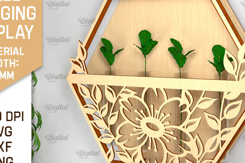 Σετ των 2 Intra απο ξύλο plywood 3mm-4mm πάχος – επίτοιχη οθόνη φυτών Δίασταση  20x20 cm INTRAFABR-93222694