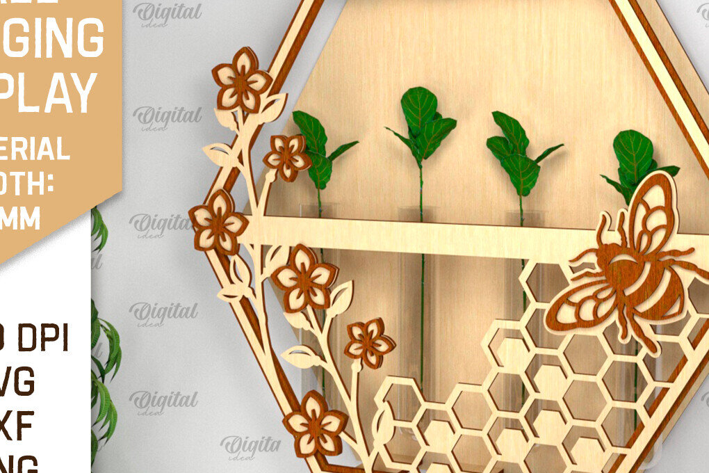 Σετ των 2 Intra απο ξύλο plywood 3mm-4mm πάχος – επίτοιχη οθόνη φυτών Δίασταση  20x20 cm INTRAFABR-93222817