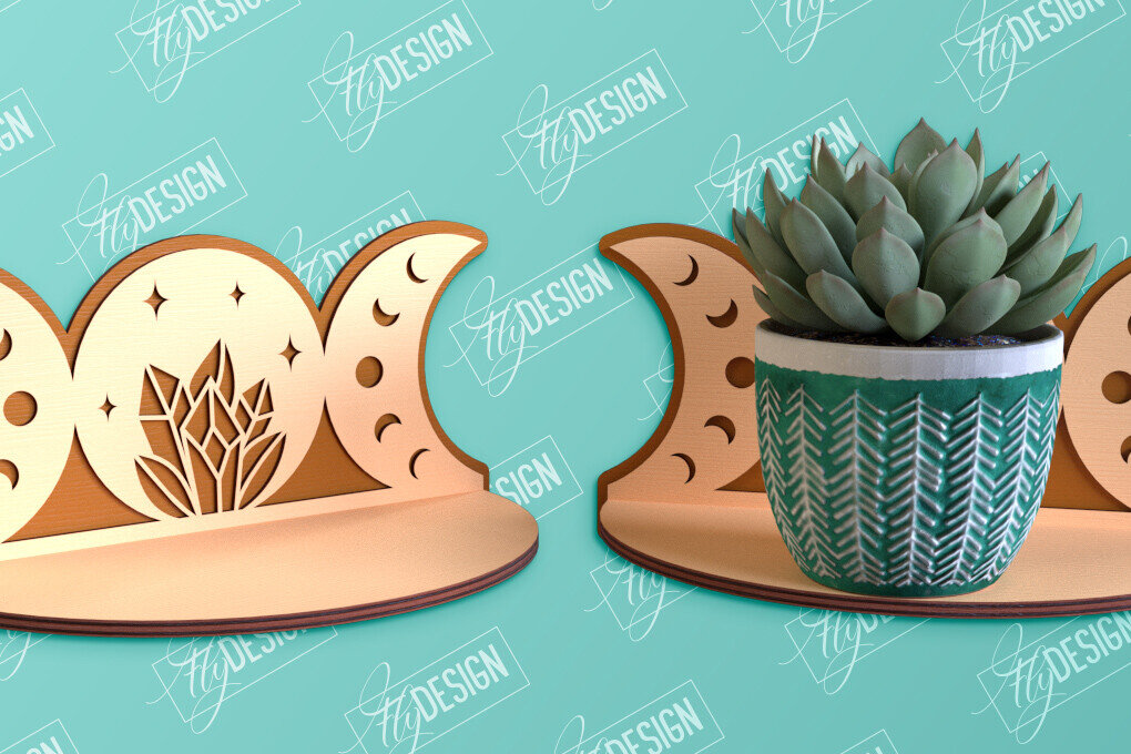 Intra απο ξύλο plywood 3mm-4mm πάχος – Κοπή λέιζερ ραφιών τοίχου φυτών | Διακόσμηση σπιτιού Δίασταση  40x30 cm INTRAFABR-95167554