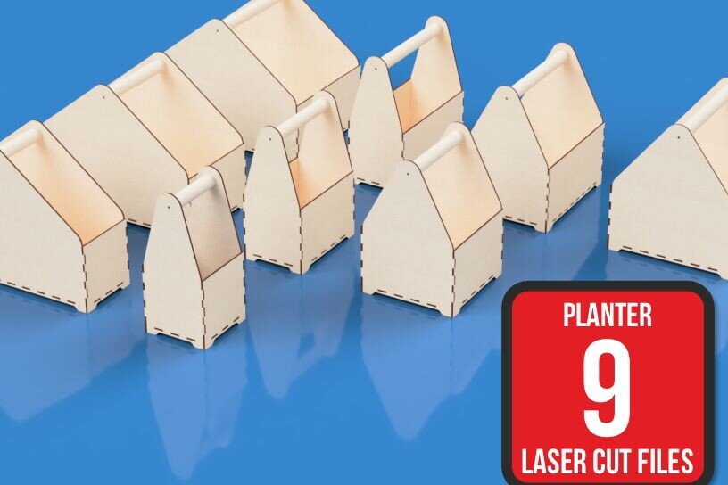 Σετ των 2 Intra απο ξύλο plywood 3mm-4mm πάχος – Κουτί φυτευτής για λουλούδια Δίασταση  20x20 cm INTRAFABR-119376753