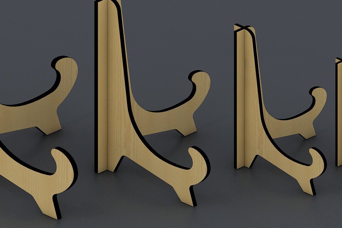 Σετ των 2 Intra απο ξύλο plywood 3mm-4mm πάχος – Σχέδια βάσης πλάκας οθόνης Δίασταση  20x20 cm INTRAFABR-37057434