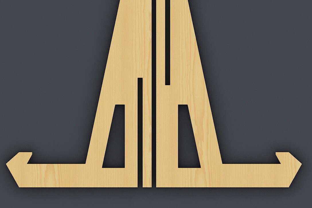 Σετ των 2 Intra απο ξύλο plywood 3mm-4mm πάχος – Βάσεις προβολής πλάκας, πρότυπα κοπής Δίασταση  20x20 cm INTRAFABR-37057400