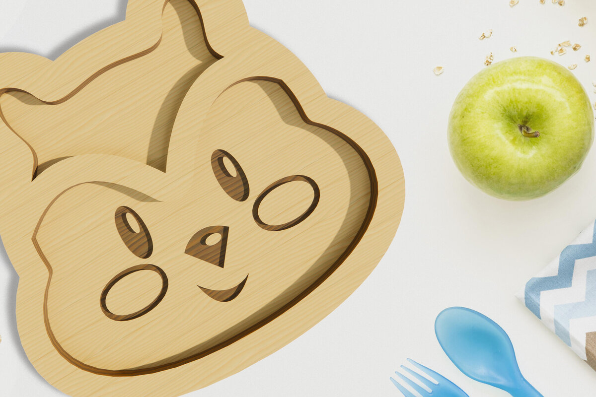 Σετ των 2 Intra απο ξύλο plywood 3mm-4mm πάχος – Πλάκα. 3D αστείο . Σκίουρος Δίασταση  20x20 cm INTRAFABR-78787033