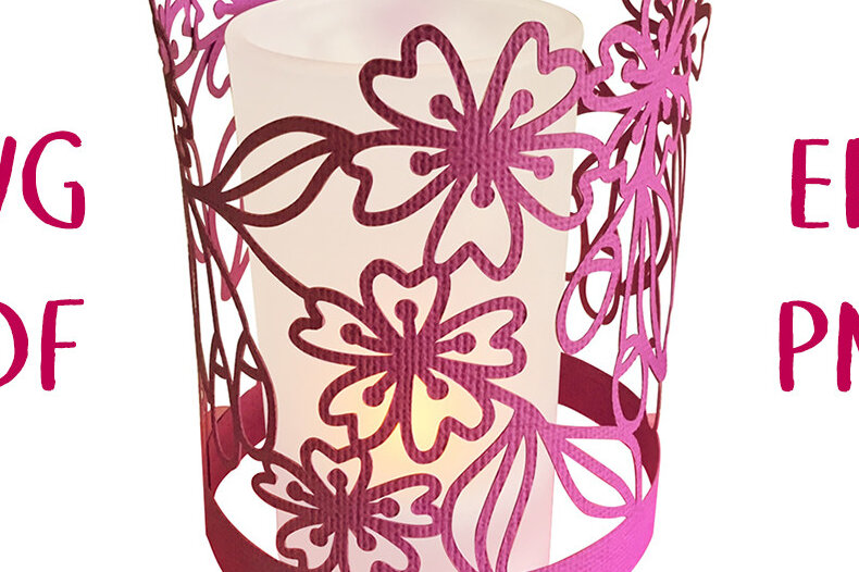 Σετ των 2 Intra απο ξύλο plywood 3mm-4mm πάχος – Plum Blossom Papercut Lantern Cut Δίασταση  20x20 cm INTRAFABR-26439842