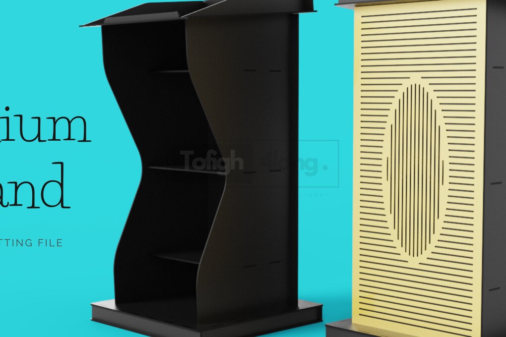 Σετ των 2 Intra απο ξύλο plywood 3mm-4mm πάχος – Αρχείο κοπής με λέιζερ βάσης εξέδρας | Αρχείο Δίασταση  20x20 cm INTRAFABR-109784134