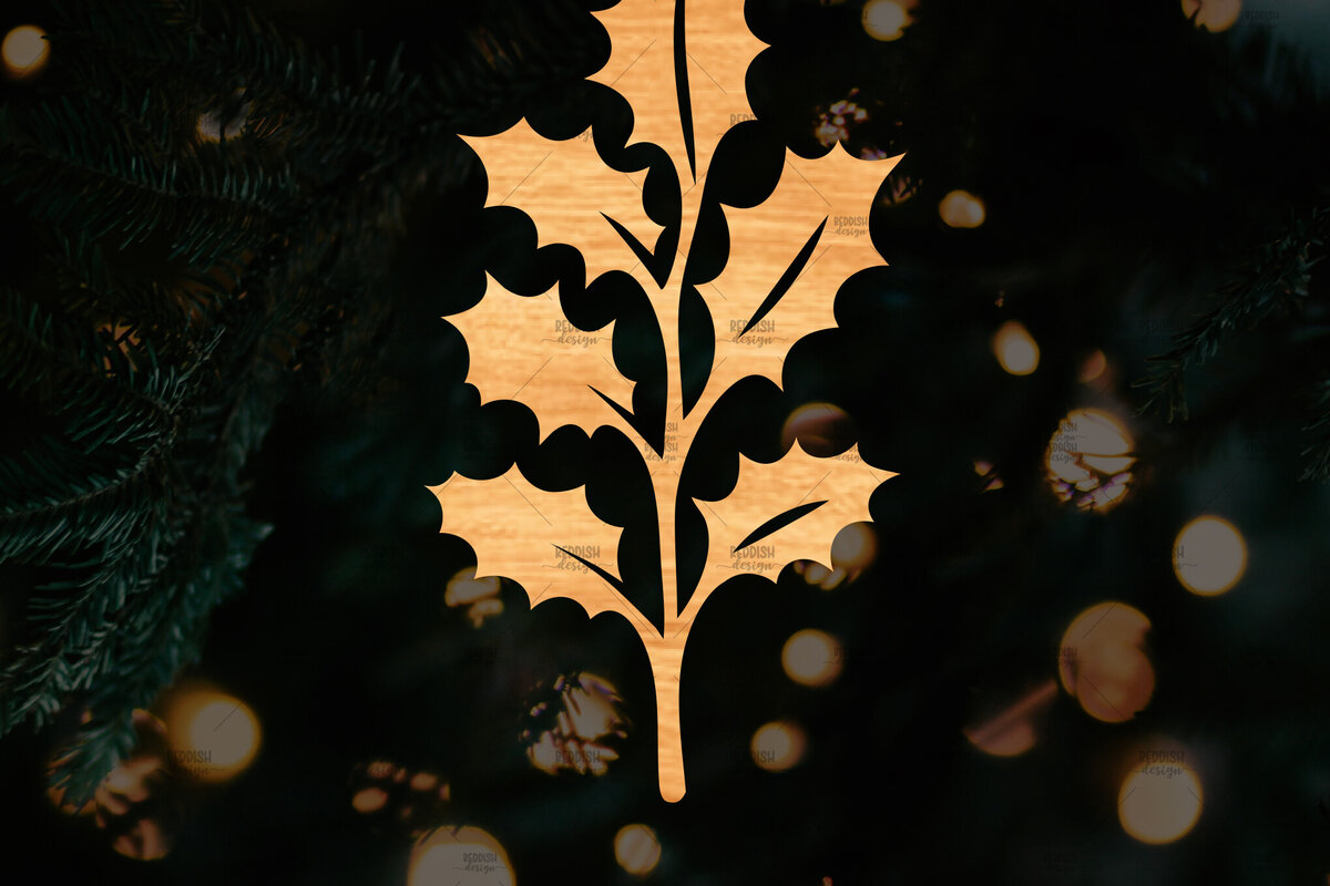 Σετ των 2 Intra απο ξύλο plywood 3mm-4mm πάχος – Λουλούδι Poinsettia Cut Laser Δίασταση  20x20 cm INTRAFABR-111693162