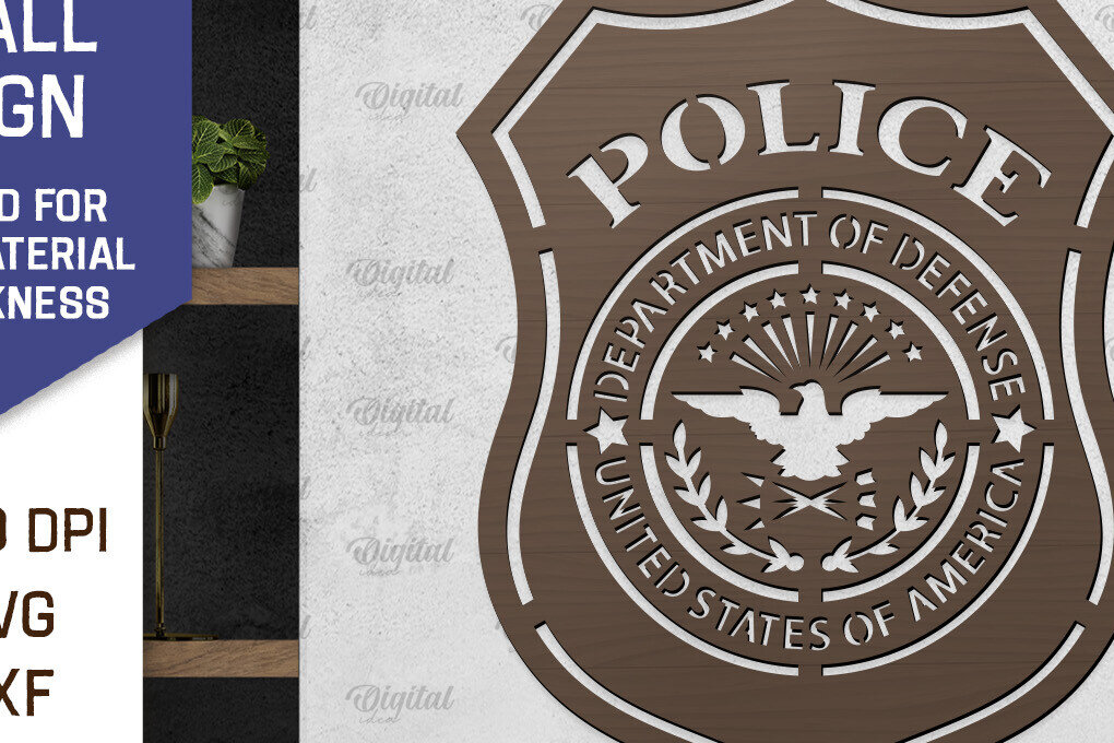 Intra απο ξύλο plywood 3mm-4mm πάχος – Αστυνομική επιγραφή τοίχου Αστυνομικός Δίασταση  40x30 cm INTRAFABR-98461507