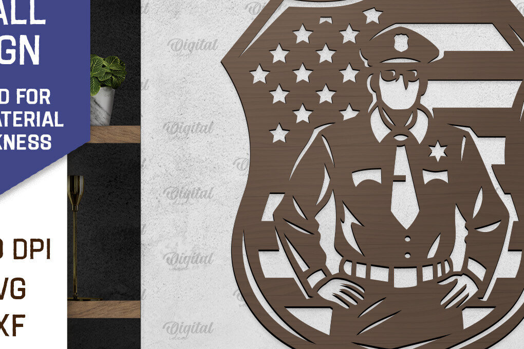 Intra απο ξύλο plywood 3mm-4mm πάχος – Αστυνομική επιγραφή τοίχου Αστυνομικός Δίασταση  40x30 cm INTRAFABR-98461672