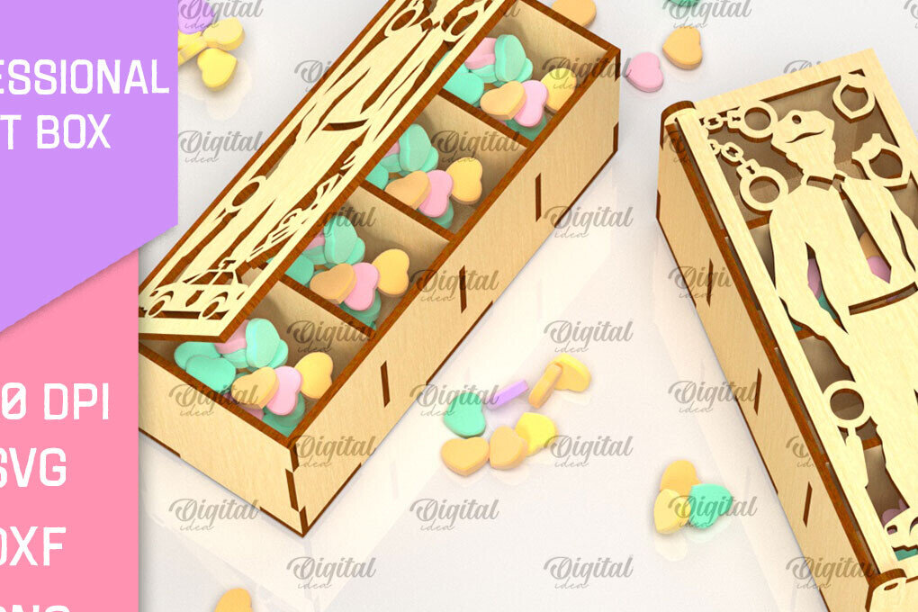 Σετ των 2 Intra απο ξύλο plywood 3mm-4mm πάχος – Αστυνομικό κουτί δώρου με λέιζερ Δίασταση  20x20 cm INTRAFABR-98268585