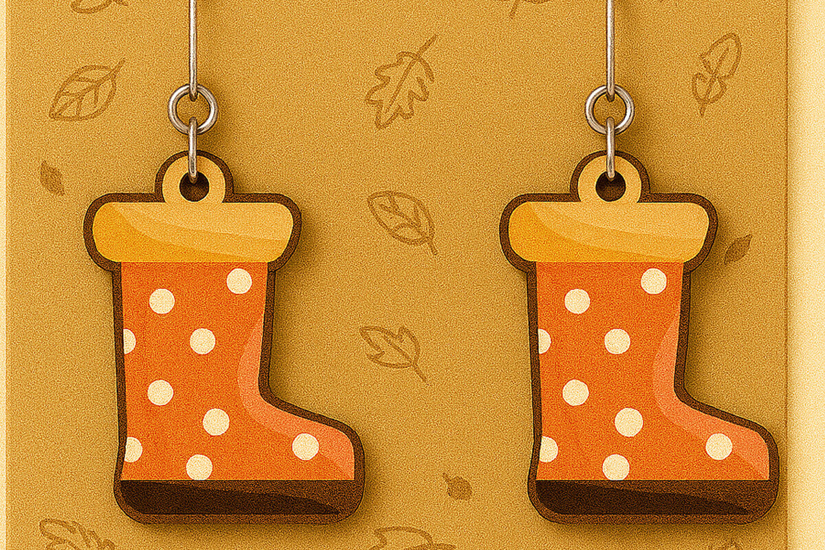 Σετ των 3 Intra απο ξύλο plywood 3mm-4mm πάχος – Πουά Σκουλαρίκια Δίασταση  5x5 cm INTRAFABR-125310792