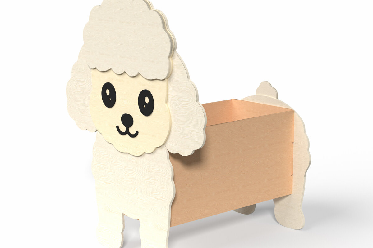 Σετ των 2 Intra απο ξύλο plywood 3mm-4mm πάχος – Κουτί αποθήκευσης σκυλιών κανίς – Δίασταση  20x20 cm INTRAFABR-120635115