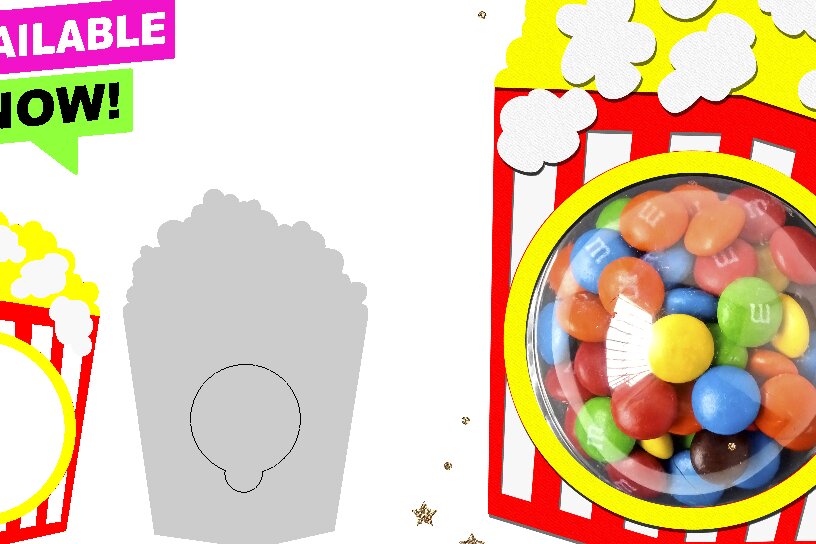 Σετ των 2 Intra απο ξύλο plywood 3mm-4mm πάχος – Θήκη για ζαχαρωτά ποπ κορν Δίασταση  20x20 cm INTRAFABR-99495262