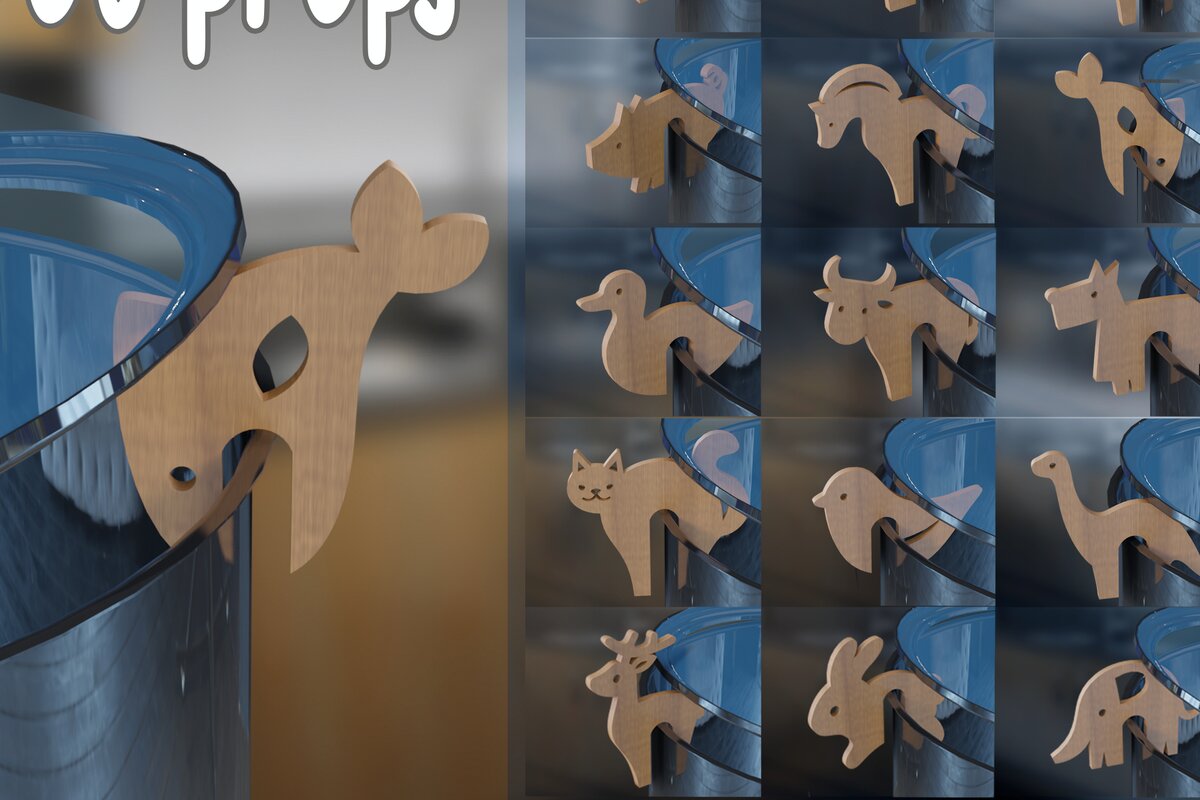 Σετ των 2 Intra απο ξύλο plywood 3mm-4mm πάχος – Πακέτο Pot Guard 3D κουζίνα Δίασταση  20x20 cm INTRAFABR-79137902