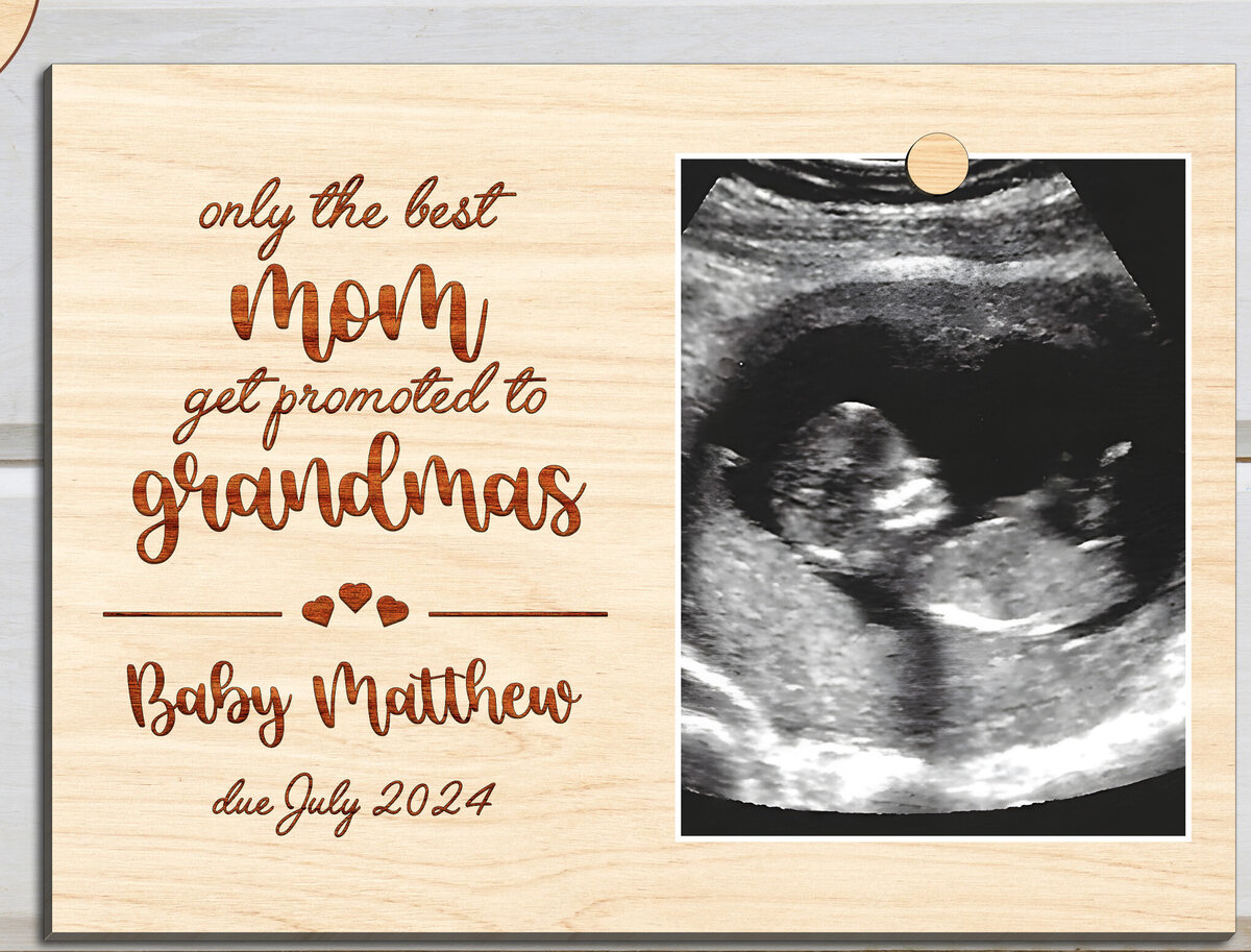 Σετ των 2 Intra απο ξύλο plywood 3mm-4mm πάχος – Ανακοίνωση εγκυμοσύνης Παππούδες και γιαγιάδες Δίασταση  20x20 cm INTRAFABR-97024290