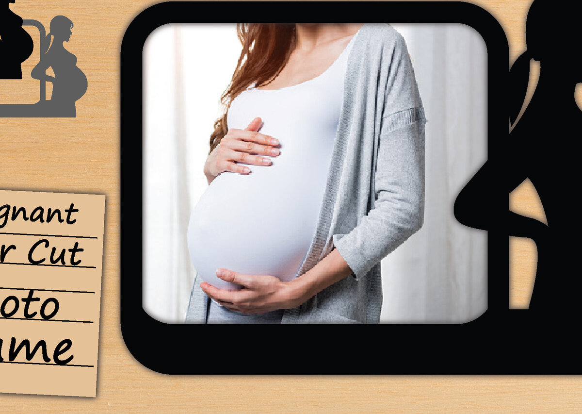 Intra απο ξύλο plywood 3mm-4mm πάχος – Έγκυος κορνίζα φωτογραφιών, τέχνη τοίχου Δίασταση  40x30 cm INTRAFABR-68072175