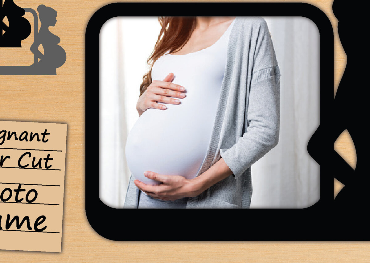 Intra απο ξύλο plywood 3mm-4mm πάχος – Έγκυος κορνίζα φωτογραφιών, τέχνη τοίχου Δίασταση  40x30 cm INTRAFABR-68072412