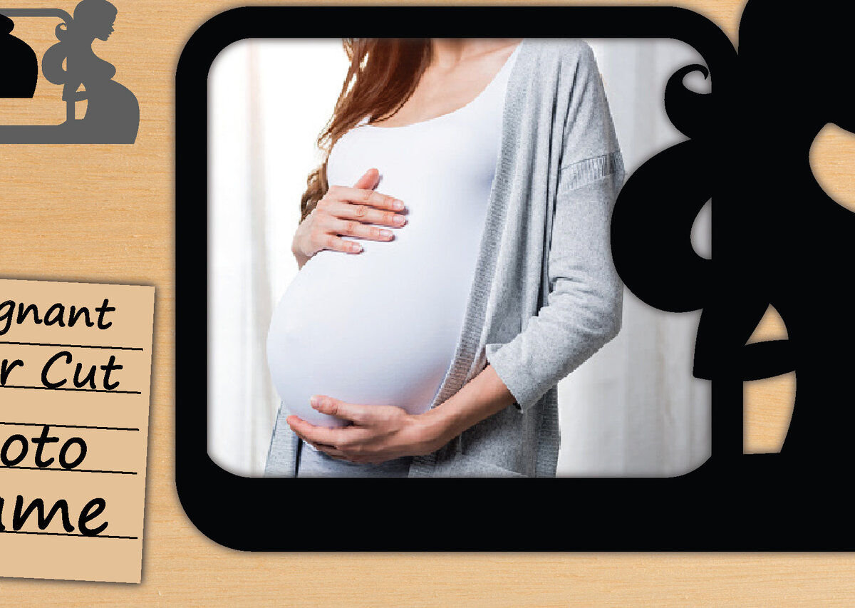 Σετ των 2 Intra απο ξύλο plywood 3mm-4mm πάχος – Έγκυος κορνίζα φωτογραφιών, τέχνη τοίχου Δίασταση  40x30 cm INTRAFABR-68072612