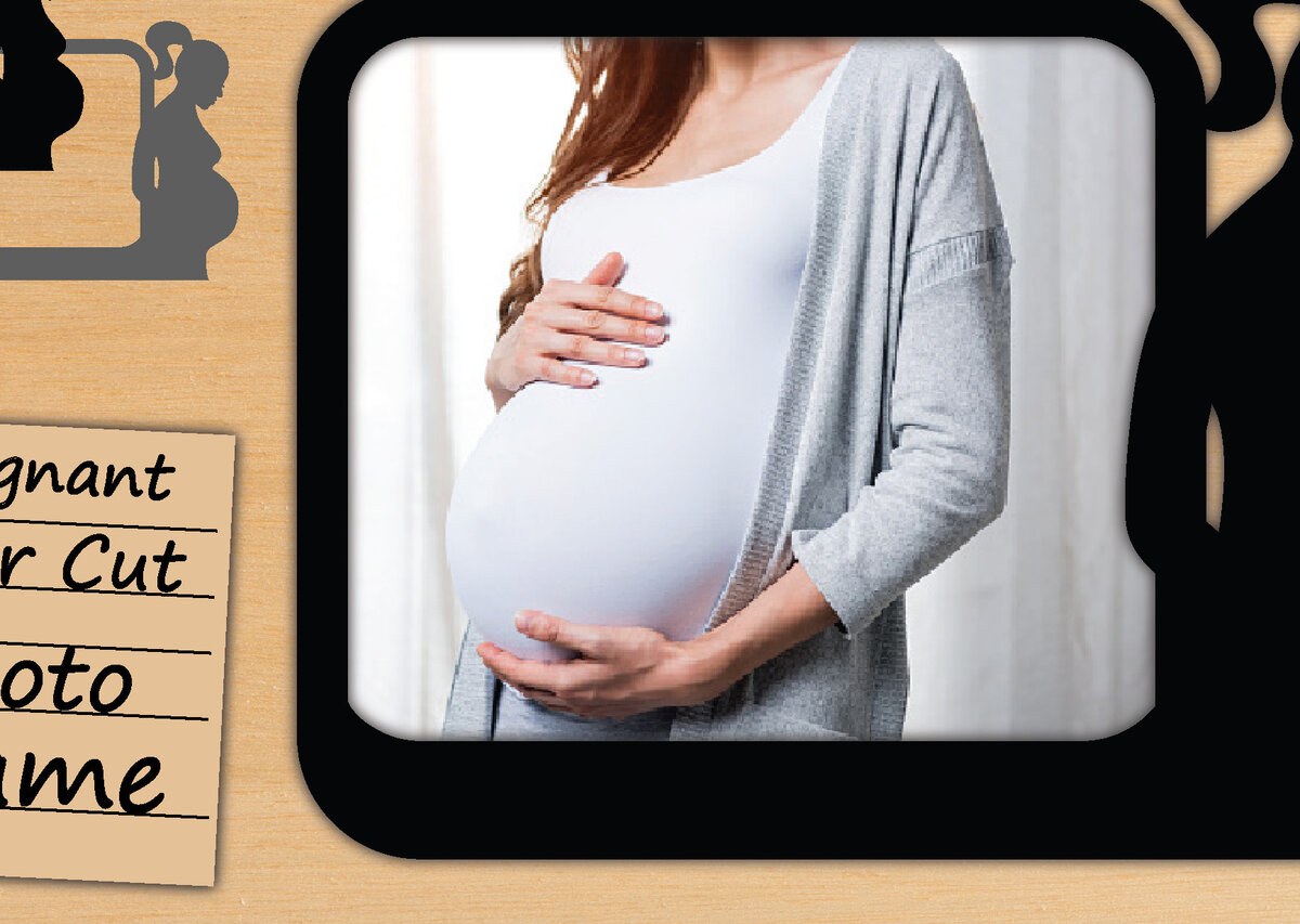 Intra απο ξύλο plywood 3mm-4mm πάχος – Έγκυος κορνίζα φωτογραφιών, τέχνη τοίχου Δίασταση  40x30 cm INTRAFABR-68072835