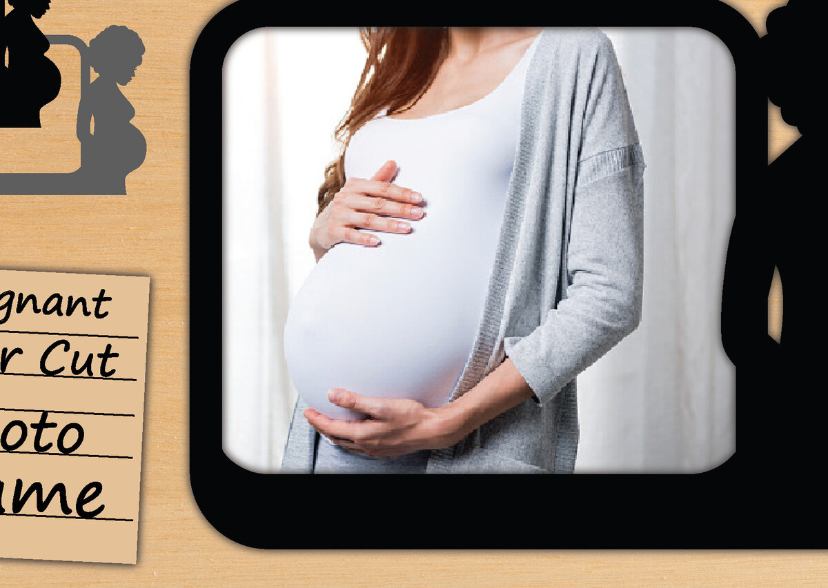 Intra απο ξύλο plywood 3mm-4mm πάχος – Έγκυος κορνίζα φωτογραφιών, τέχνη τοίχου Δίασταση  40x30 cm INTRAFABR-68072977