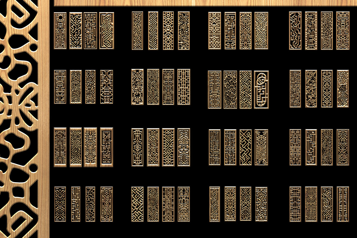 Σετ των 2 Intra απο ξύλο plywood 3mm-4mm πάχος – Σχέδια τέχνης Premium Δίασταση  20x20 cm INTRAFABR-118188386