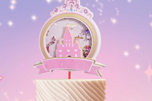 Σετ των 2 Intra απο ξύλο plywood 3mm-4mm πάχος – Princess Castle Cake Topper Δίασταση  20x20 cm INTRAFABR-106652124