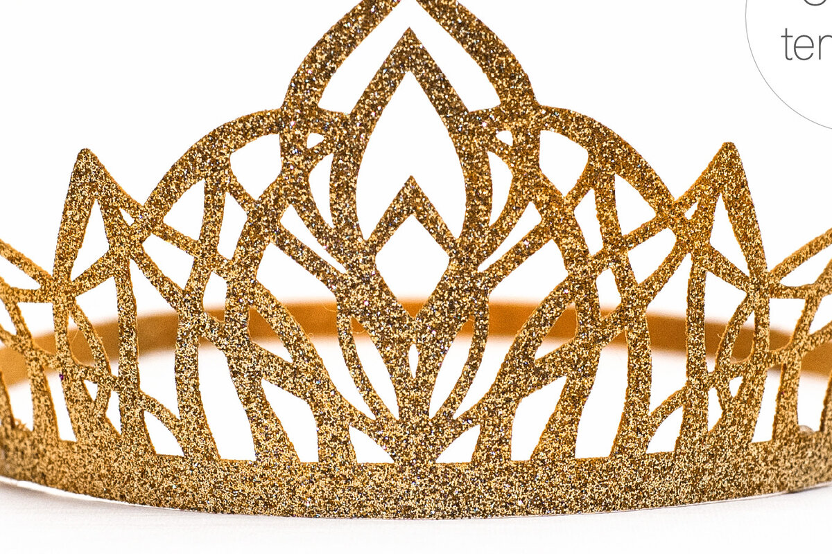 Σετ των 2 Intra απο ξύλο plywood 3mm-4mm πάχος – Princess Crown Birthday Party Crown Δίασταση  20x20 cm INTRAFABR-30540804