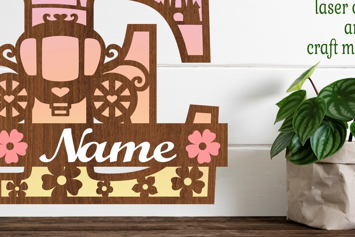 Σετ των 2 Intra απο ξύλο plywood 3mm-4mm πάχος – Αρχείο Αποκοπής Επιστολής Μονόγραμμα Πριγκίπισσας E Δίασταση  20x20 cm INTRAFABR-76567938