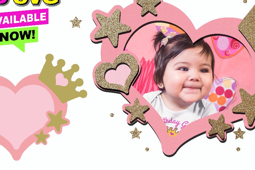 Σετ των 2 Intra απο ξύλο plywood 3mm-4mm πάχος – Κορνίζα Princess Δίασταση  20x20 cm INTRAFABR-89120059