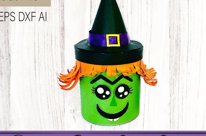 Σετ των 2 Intra απο ξύλο plywood 3mm-4mm πάχος – Pringle Can Witch Wrapper Δίασταση  20x20 cm INTRAFABR-42348646