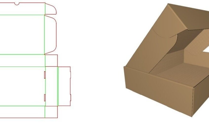 Σετ των 2 Intra απο ξύλο plywood 3mm-4mm πάχος – Κουτί προϊόντος Δίασταση  20x20 cm INTRAFABR-33159165