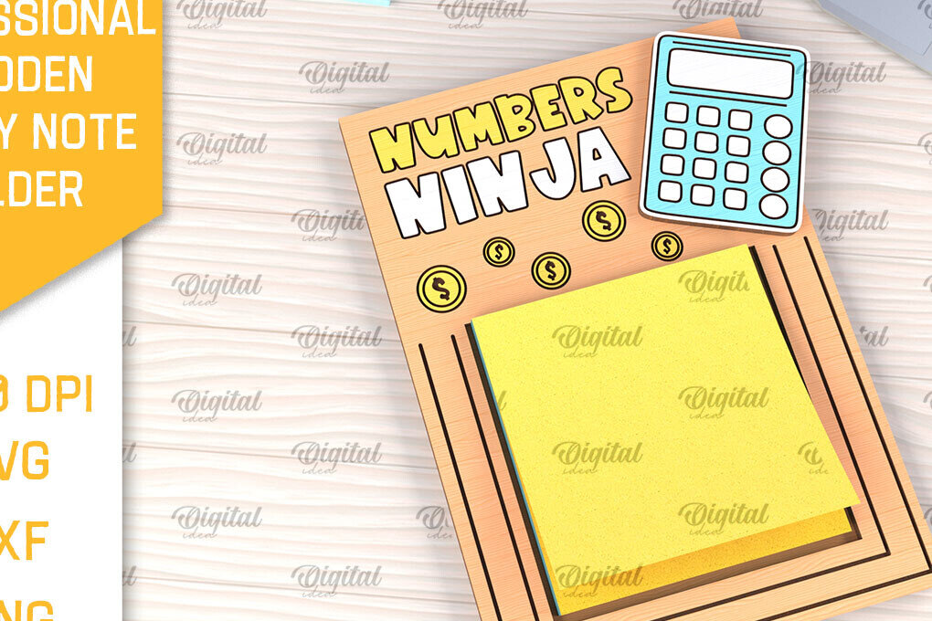 Σετ των 2 Intra απο ξύλο plywood 3mm-4mm πάχος – Επαγγελματική Sticky Note Holder Lasercut Δίασταση  20x20 cm INTRAFABR-99054250