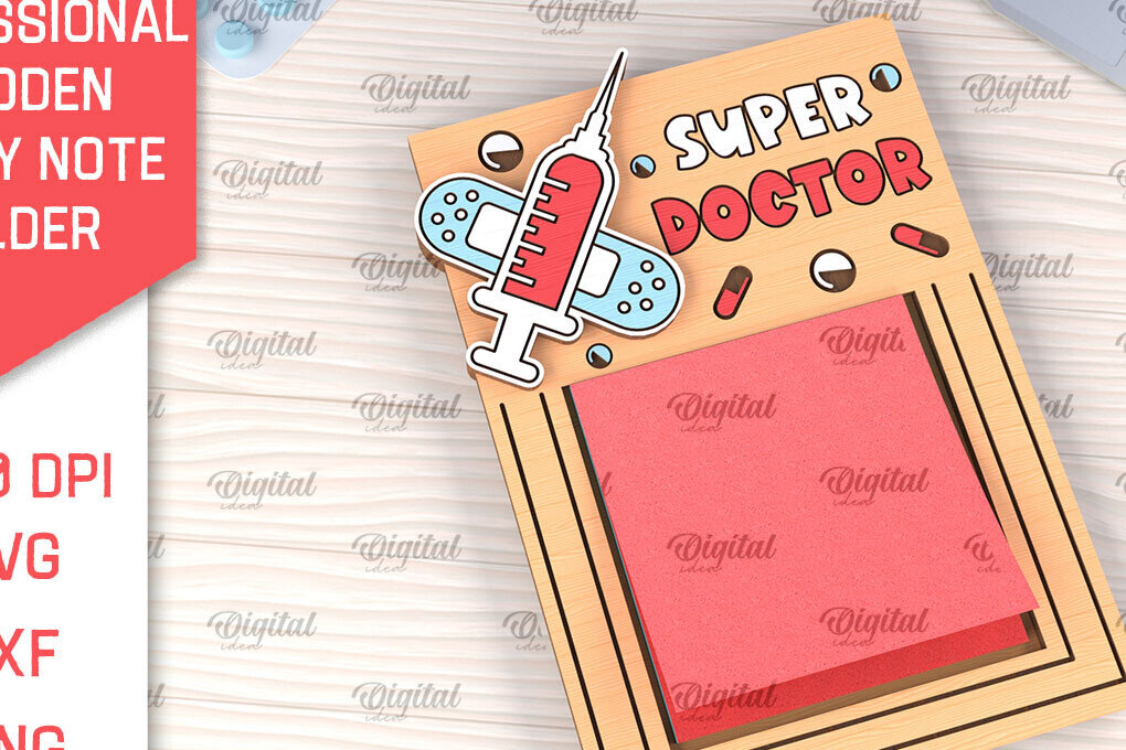 Σετ των 2 Intra απο ξύλο plywood 3mm-4mm πάχος – Επαγγελματική Sticky Note Holder Lasercut Δίασταση  20x20 cm INTRAFABR-99054055