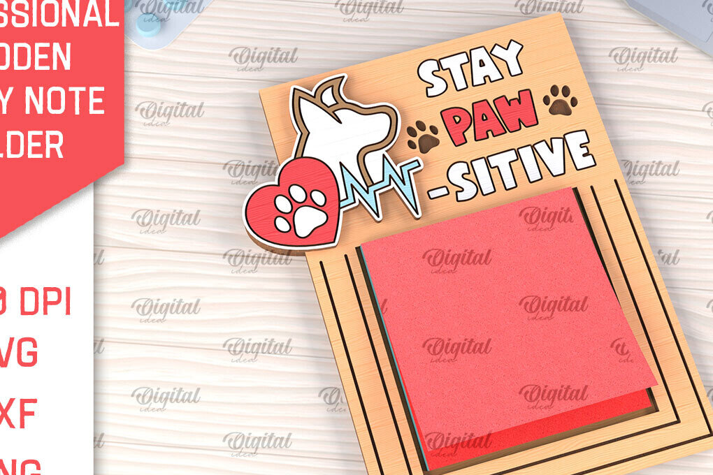 Σετ των 2 Intra απο ξύλο plywood 3mm-4mm πάχος – Επαγγελματική Sticky Note Holder Lasercut Δίασταση  20x20 cm INTRAFABR-99054163