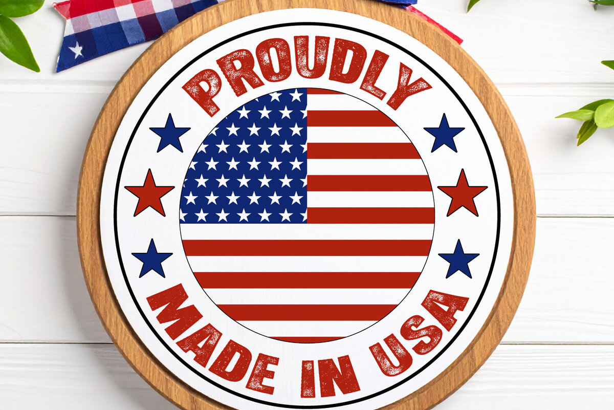 Σετ των 2 Intra απο ξύλο plywood 3mm-4mm πάχος – Proudly Made in USA στρογγυλή επιγραφή Δίασταση  20x20 cm INTRAFABR-123525460