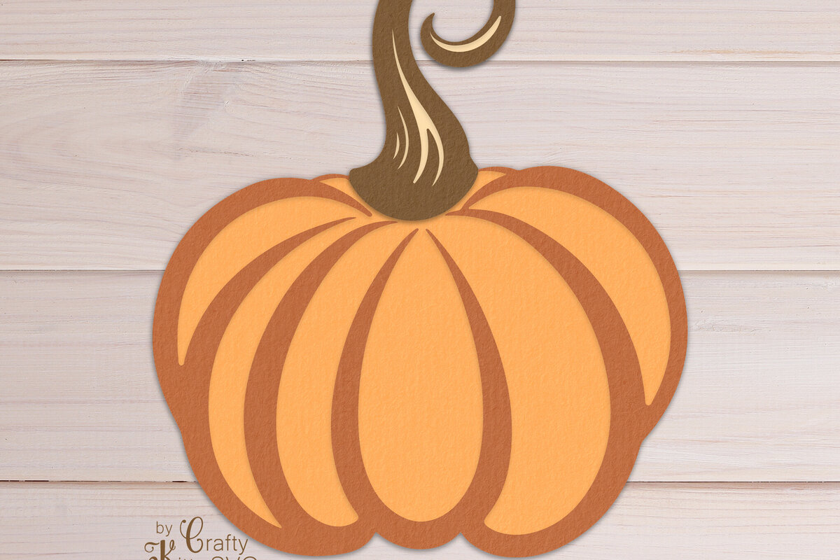 Σετ των 2 Intra απο ξύλο plywood 3mm-4mm πάχος – Κολοκύθα 3D Layer Papercut, Δίασταση  20x20 cm INTRAFABR-80451321