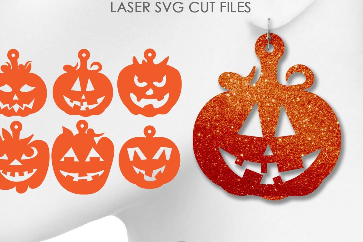 Σετ των 3 Intra απο ξύλο plywood 3mm-4mm πάχος – Σκουλαρίκια κολοκύθας, Αρχεία κοπής με λέιζερ Δίασταση  5x5 cm INTRAFABR-38201686