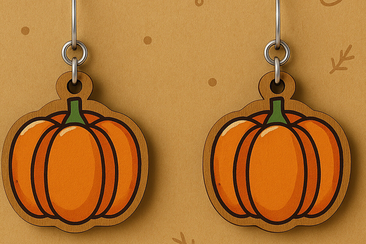 Σετ των 3 Intra απο ξύλο plywood 3mm-4mm πάχος – Σκουλαρίκια κολοκύθας Δίασταση  5x5 cm INTRAFABR-125232046